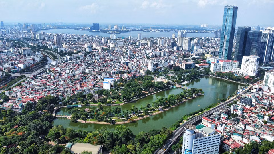 Le parc Thu Le, dans le quartier de Ngoc Khanh, arrondissement de Ba Dinh.
