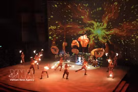 Le premier spectacle « Mo Show » marque l’inauguration officielle du Théâtre de cirque et de représentations polyvalentes Phu Tho à Hô Chi Minh-Ville. Photo: VNA