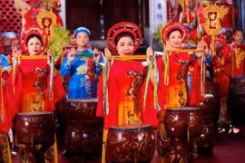 Une activité lors du Festival traditionnel du Temple de Kim Lien 2026. Photo: Vietnam+