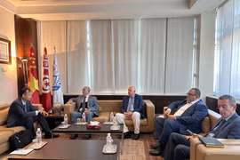 L'ambassadeur Nguyen Nam Duong présente le climat des affaires et d'investissement au Vietnam. Photo: ambassade du Vietnam en Égypte