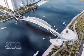 Hô Chi Minh-Ville lance la construction d'un pont piéton enjambant la rivière Saigon, pour un investissement de 1 000 milliards de dongs. Photo: VNA