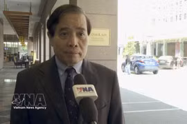 Le professeur Vu Minh Khuong, de l'École de politique publique Lee Kuan Yew, répond à une interview de la VNA. Photo: VNA