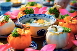 Les plats végétariens proposés au Festival de Hué devraient attirer plus de 5 000 visiteurs. Photo: vtcnews.vn