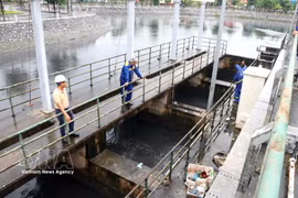 La société de drainage de Hai Phong gère le réseau de drainage du centre-ville. Photo : VNA