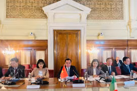 Le ministre Nguyen Dinh Khang et la délégation lors de la réunion bilatérale avec des responsables du ministère italien de l’Intérieur. Photo : ministère des Affaires ethniques et religieuses