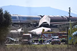L'accident ferroviaire se produit mercredi matin à Urda, dans la province espagnole de Tolède. Photo: Xinhua/VNA