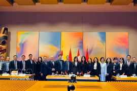 La délégation vietnamienne participe à la 3e session du Comité économique mixte Vietnam-Canada. Photo : VNA