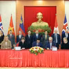Cérémobie de signature de l'Accord de libre-échange Vietnam - AELE, le 18 octobre à Hanoï. Photo: VNA