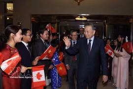 Le secrétaire général du Parti communiste vietnamien et président vietnamien, Tô Lâm, est arrivé à Ottawa pour une visite d’État au Canada. Photo: VNA