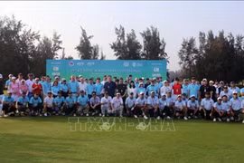 L'ouverture du tournoi de golf des jeunes entrepreneurs d'Asie-Pacifique 2025. Photo: VNA