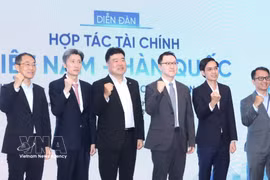 Les délégués participant au Forum de coopération financière Vietnam-République de Corée. Photo: VNA