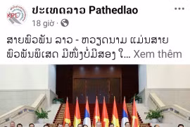 L'article a été publié sur la page Facebook officielle du journal Pathet Lao. Photo : VNA 