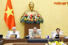 Le président de l'AN Tran Thanh Man à la 6e réunion du Comité permanent de l'AN. Photo: VNA