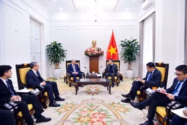 Panorama de la rencontre entre Nguyen Minh Vu, vice-ministre permanent des Affaires étrangères du Vietnam, et la délégation du Parti du Nouvel Azerbaïdjan. Photo: VNA