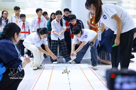 Le concours HNUE Olympic STEM 2025 a attiré près de 1 500 équipes, réunissant quelque 4 500 élèves issus de 21 Départements de l’Éducation et de la Formation. Photo : VNA