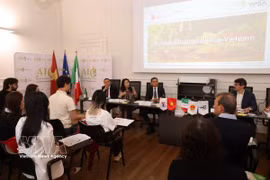 L'échange de vue sur la coopération agricole entre le Vietnam et l’Italie s’est tenu le 23 octobre à Rome. Photo: VNA