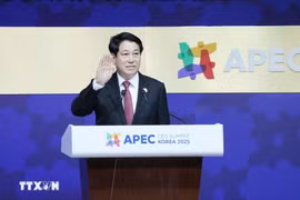 Le président Luong Cuong participe au Sommet des entreprises de l’APEC 2025 en République de Corée, le 30 octobre 2025. Photo : VNA