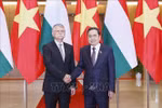 Le président de l'Assemblée nationale, Tran Thanh Man (droite) et son homologue hongroise, Kover Laszlo. Photo : VNA
