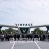 La délégation indienne visite le complexe de fabrication de VinFast à Hai Phong. Photo: VNA