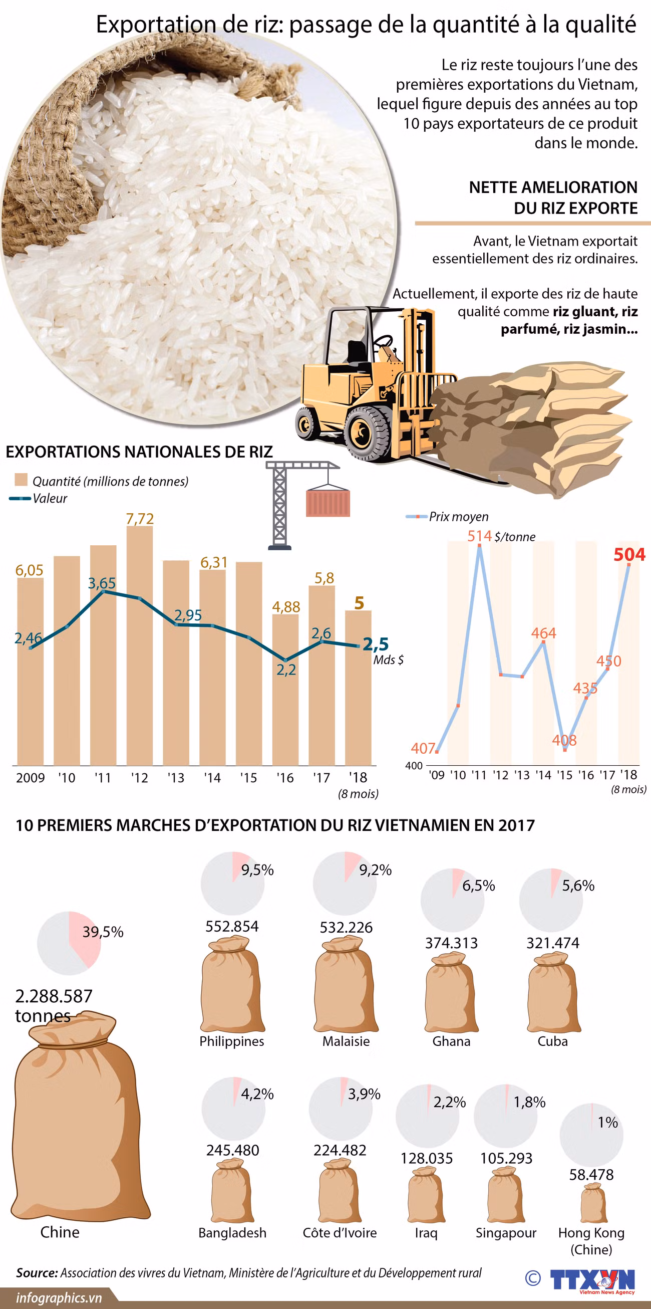 [Infographie] Exportation de riz: passage de la quantité à la qualité ảnh 1