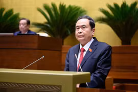 Le président de l’Assemblée nationale, Trân Thanh Mân, prend la parole lors de la session. Photo: quochoi.vn