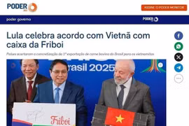Poder360 a publié un article sur l’entretien entre le Premier ministre Pham Minh Chinh et le président Lula da Silva. Capture d’écran de l’article. 