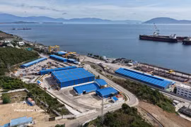 Vue aérienne d'une partie de la Zone économique de Van Phong, dans la province de Khanh Hoa. Photo : VNA