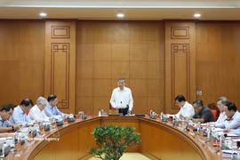 Le secrétaire général du Parti et président To Lam prend la parole. Photo : VNA