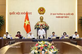 Le président de l’Assemblée nationale, Tran Thanh Man, prononce le discours d’ouverture de la réunion. Photo : VNA