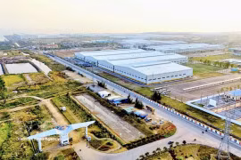 Le parc industriel DEEP C de Hai Phong ambitionne de devenir un modèle de parc industriel écologique et de développement durable au Vietnam. Photo : VNA