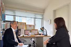 Le professeur Furuta Motoo, recteur de l’Université Vietnam–Japon, lors d’un entretien accordé à l’Agence vietnamienne d’Information (VNA). Photo: VNA