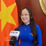 Le Nguyet Quynh, étudiante de l’Université Tsinghua. Photo: VNA
