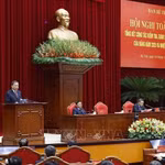Le secrétaire général du Parti, Tô Lâm, s’exprime lors de la conférence nationale pour faire le bilan du travail d’inspection, de surveillance et de discipline. Photo: VNA