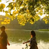 Le lac Hoàn Kiêm ou lac de l'Épée restitué, à Hanoi. Photo: VNA