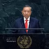 Le secrétaire général du Parti communiste du Vietnam et président de la République, Tô Lâm, prononce un discours au débat général de haut niveau de la 81e session de l’Assemblée générale de l’ONU. Photo: VNA 