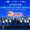 Les lauréats des Vietnam Digital Awards 2026 lors de la cérémonie, à Hanoi, le 14 octobre. Photo : VNA