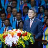 Le Premier ministre Lê Minh Hung prend la parole lors de la cérémonie d’annonce des produits labellisés « Marque nationale vietnamienne » en 2026. Photo : VNA