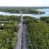 Vue aérienne de la forêt de protection de Cần Giờ. Photo: VNA