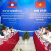 La réunion consacrée à la modernisation des postes-frontières principaux de Huoi Puoc (Vietnam) et de Nason (Laos) en postes-frontières internationaux entre Dien Bien et Luang Prabang. Photo : VNA