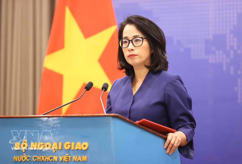 La porte-parole du ministère vietnamien des Affaires étrangères Pham Thu Hang. Photo: VNA