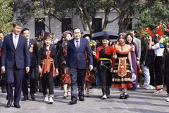 Le président de l’Assemblée nationale Trân Thanh Mân, à Yên Bai, le 4 janvier. Photo: VNA