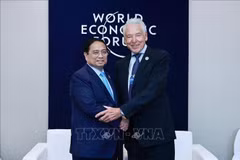Le Premier ministre Pham Minh Chinh rencontre Peter Brabeck-Letmathe, président par intérim du FEM. Photo : VNA