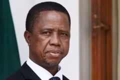 L’ancien président zambien Edgar Lungu. Photo : trendsnafrica.com