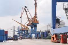 Conteneurs dans le port de Dinh Vu, dans la ville de Hai Phong. Photo: VNA