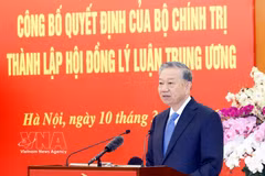 Le secrétaire général du Parti, Tô Lâm, s’exprime lors de la conférence, à Hanoi, le 10 mars. Photo : VNA