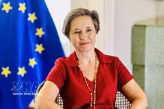 L’ambassadrice de Pologne au Vietnam, Joanna Skoczek. Photo : VNA