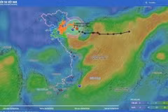 Image satellite montrant la zone de basse pression le matin du 21 août 2026. Photo : VNDMS