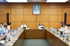 Le président de l’Assemblée nationale, Trân Thanh Mân, s’exprime lors d’un débat en groupe dans le cadre de la deuxième session de la 16e législature. Photo : VNA
