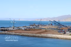 Le port international de Trung Nam Cà Ná, dans la province de Khanh Hoa, crée une chaîne d'approvisionnement pour les marchandises de la région. Photo : VNA