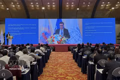 Vue de la conférence internationale intitulée « Les institutions supérieures de contrôle des finances publiques dans un monde en mutation : vision, cadre institutionnel et innovation ». Photo: VNA